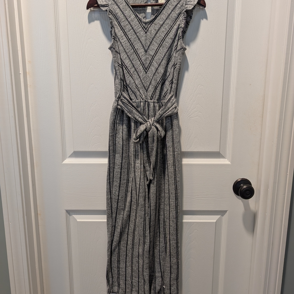 Monteau Gray Knit Jumpsuit